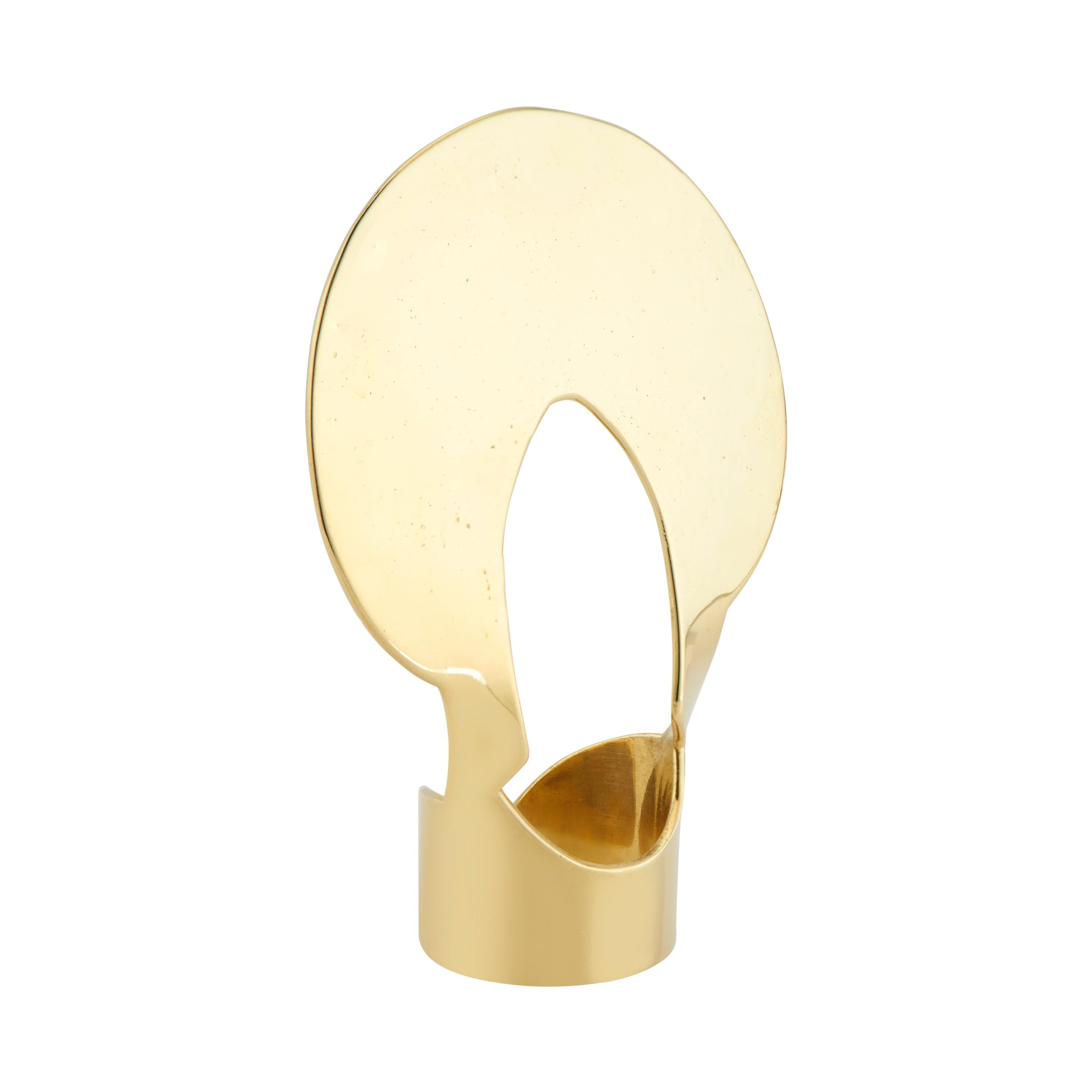 Ascension Nail Halo Ring in Brass by Lorraine West For Sale