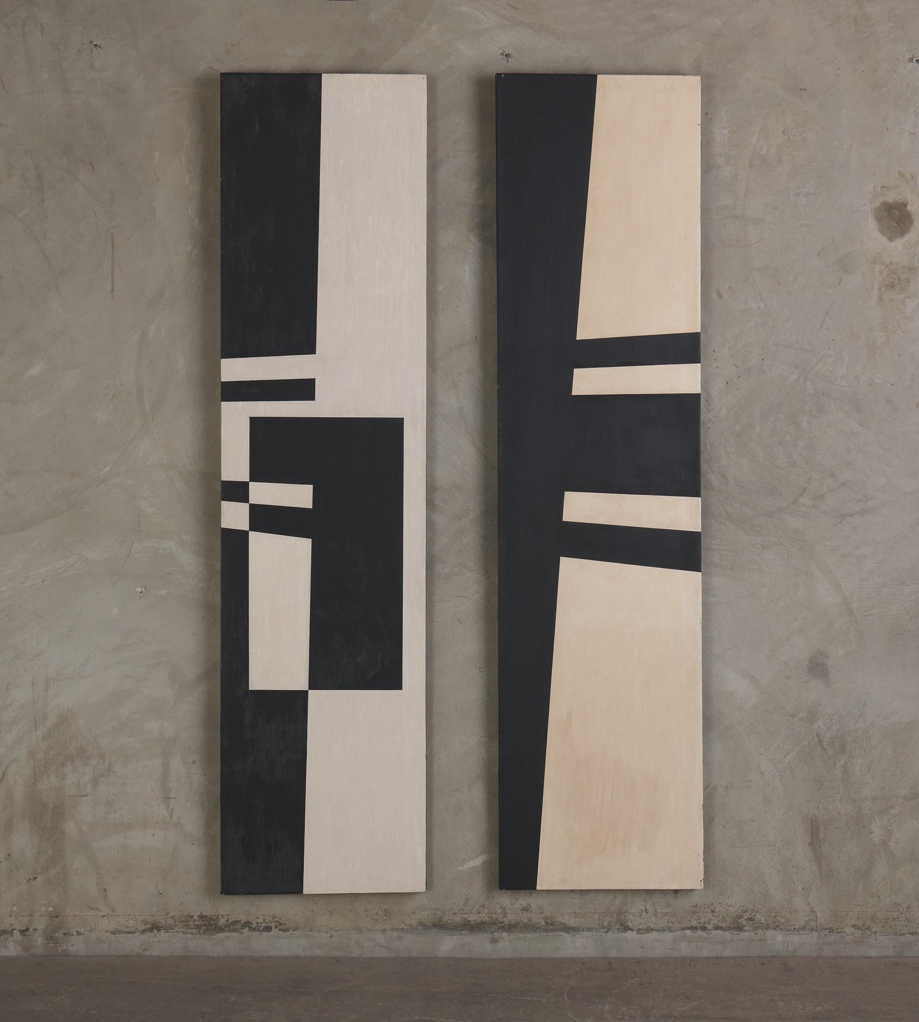 The two-panel composition creates as sense of motion and harmonious balance. Signed by the artist, it highlights both authenticity and collectability.