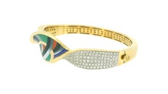 Bracelet torsadé à motif en mosaïque « Asch Grossbard » en or jaune 14 carats