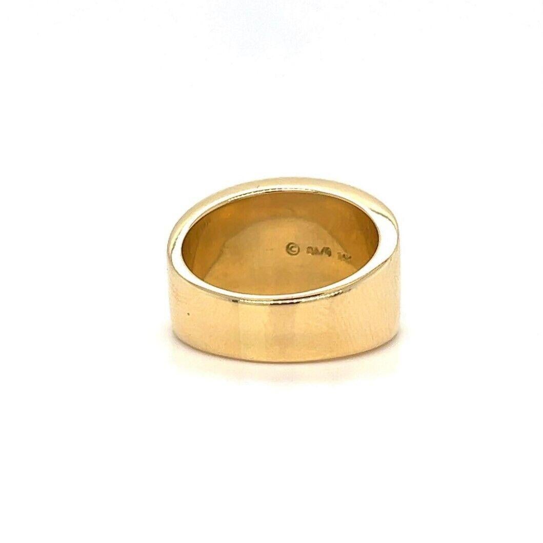 Asch Grossbardt 14 Karat Yellow Gold Vintage Gemstone Inlay Ring Size 3