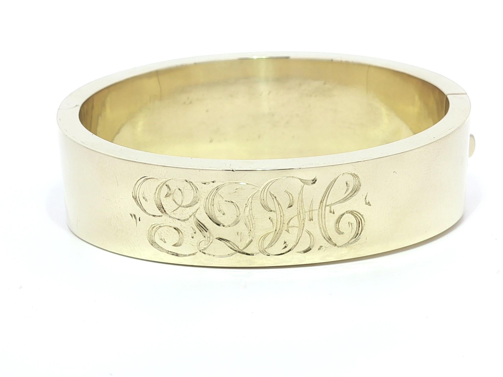 Asch Grossbardt 14k Gold Intarsien Perlmutt Türkis & geschnitzten Steinen Armreif im Angebot 1