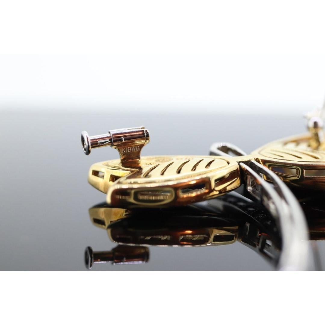 Asch Grossbardt 18K Gelbgold DIAMANTen Intarsien Edelstein DragonFly BROOCH Anhänger im Angebot 2