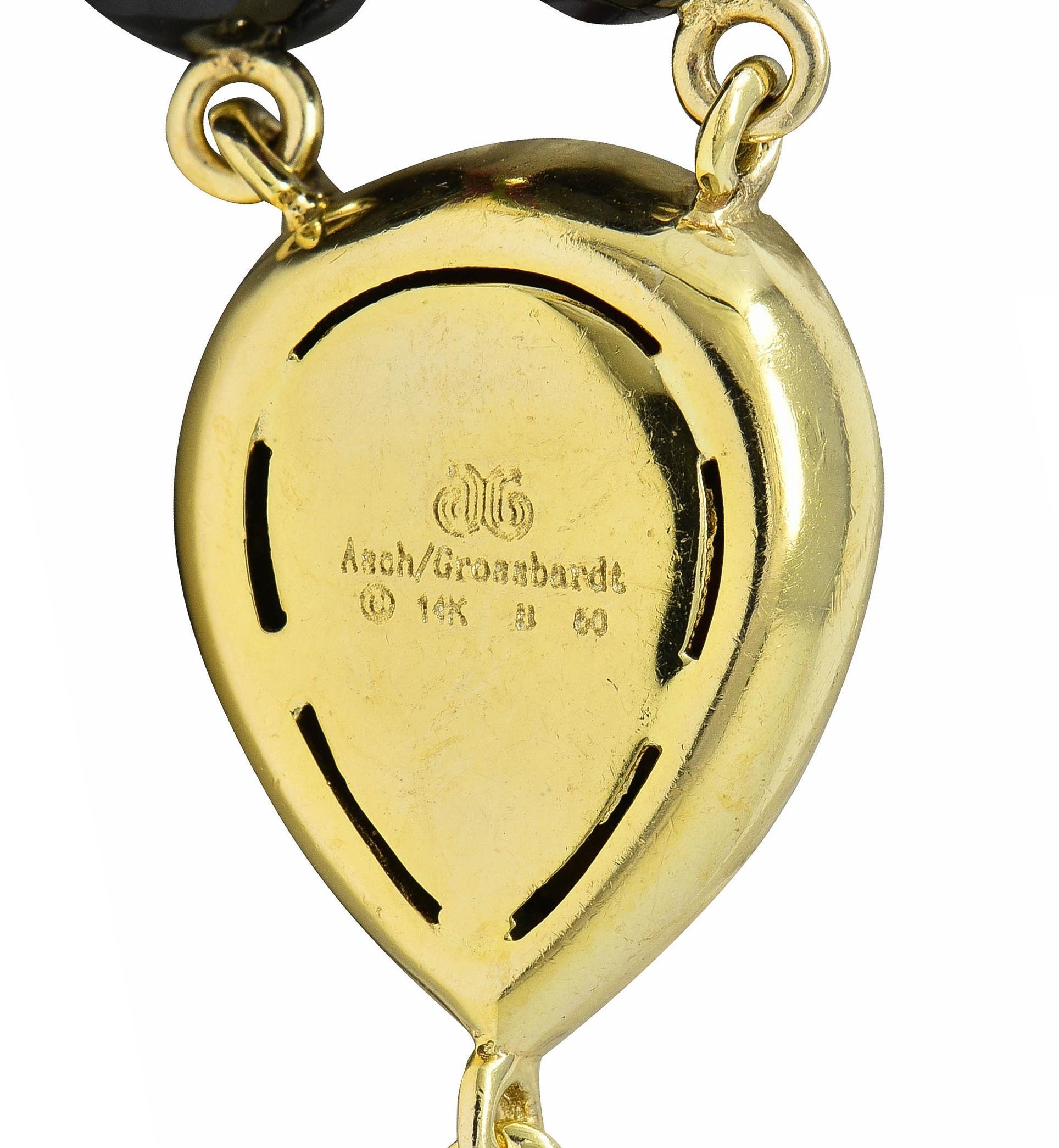 Asch Grossbardt 2000 Collana con perle e citrino con intarsi in oro 14 carati in vendita 2