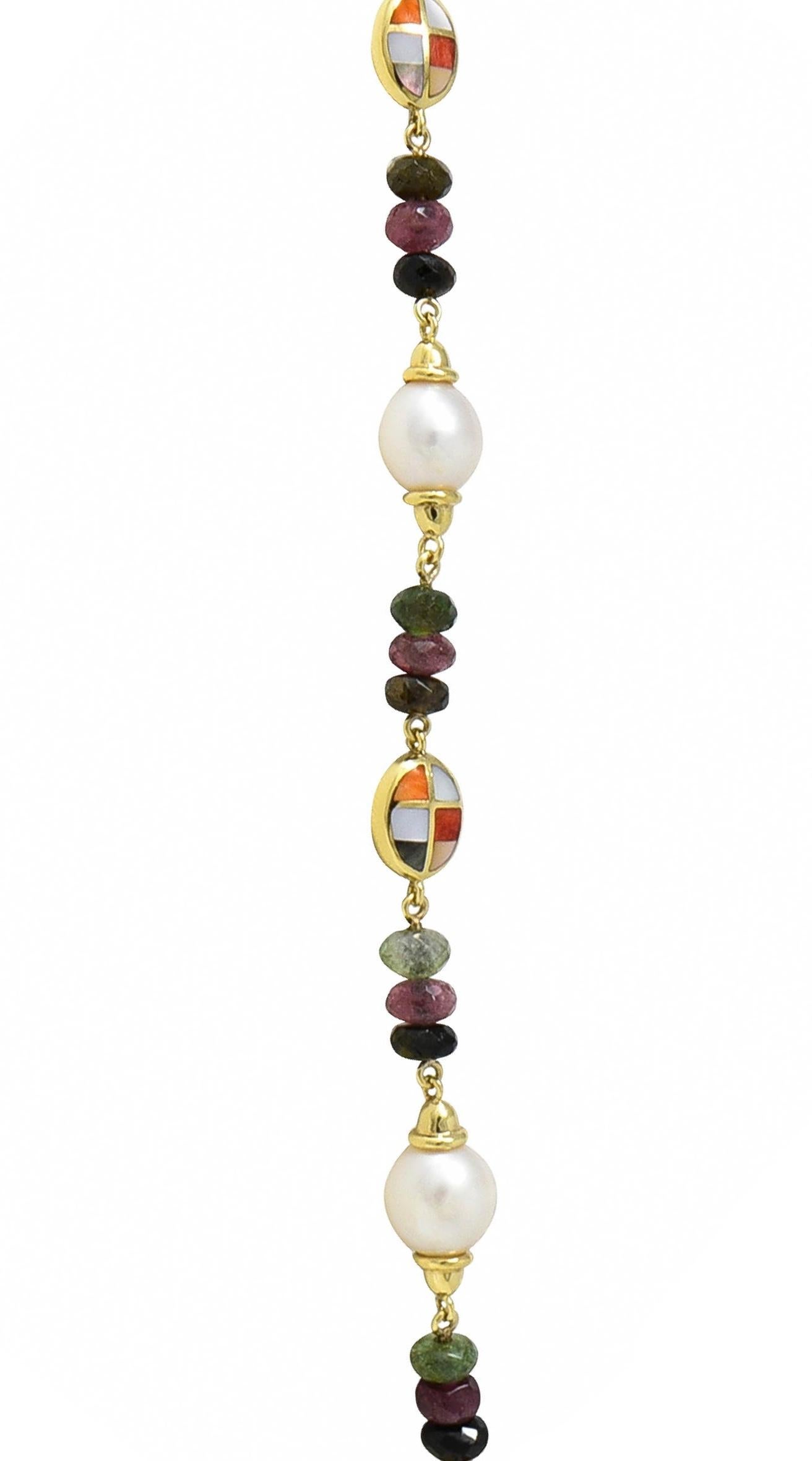 Asch Grossbardt 2000 Collana con perle e citrino con intarsi in oro 14 carati in vendita 4