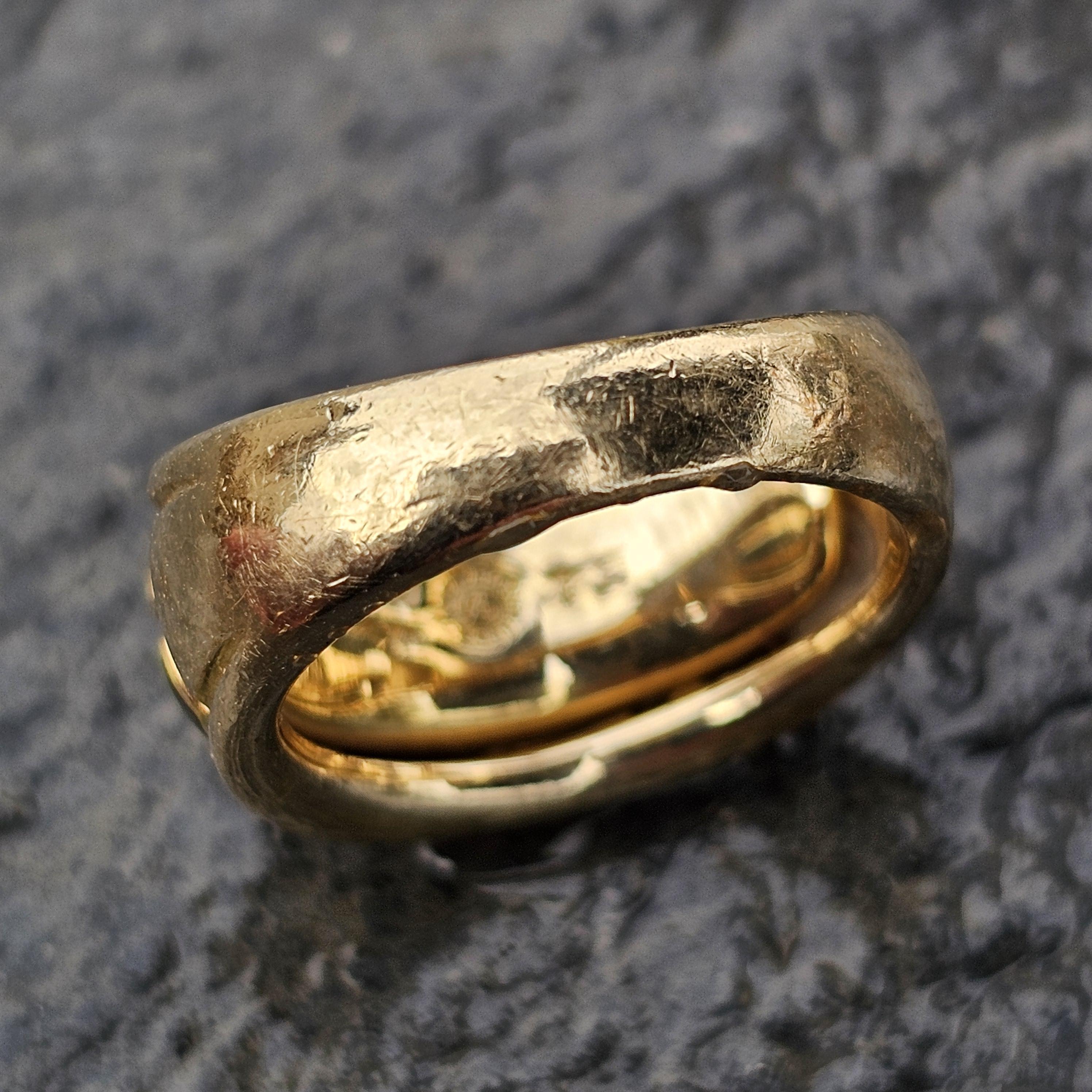 Asch Grossbardt Band Ring Onyx Mutter Perle MOP Diamant 9.7g sz 6.75 im Angebot 3