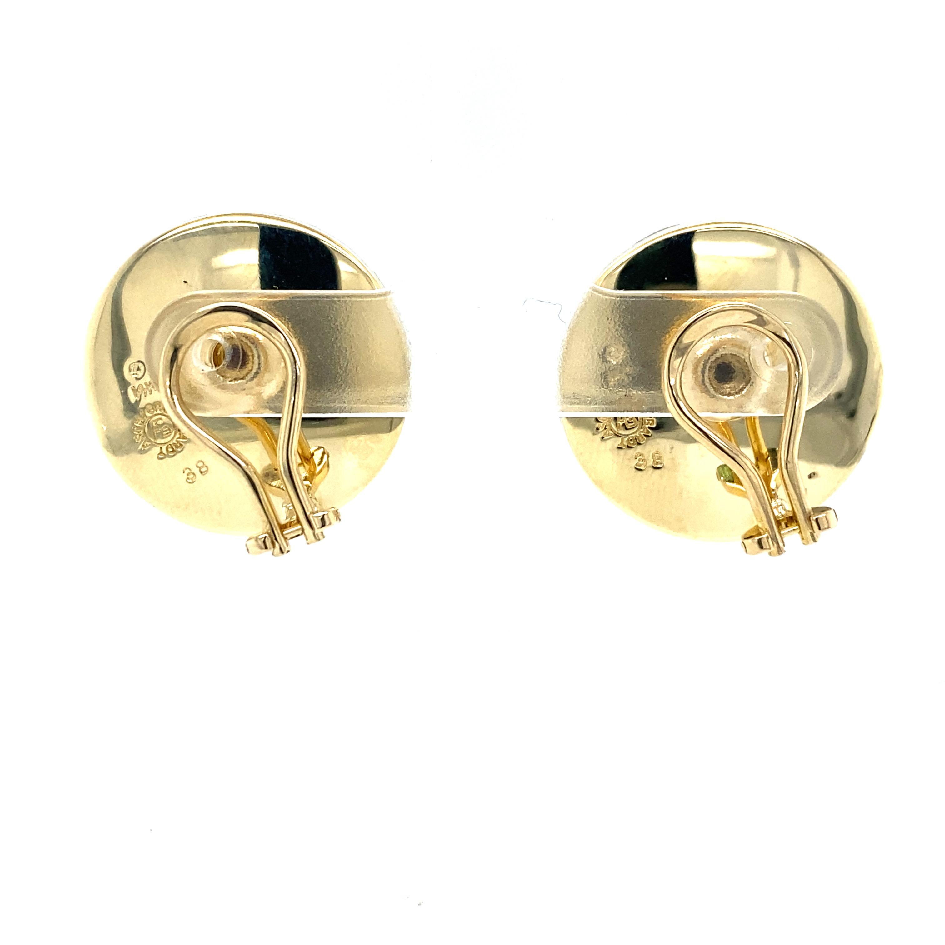 Asch Grossbardt Clip-On 14k Yellow Gold Earring For Sale 3