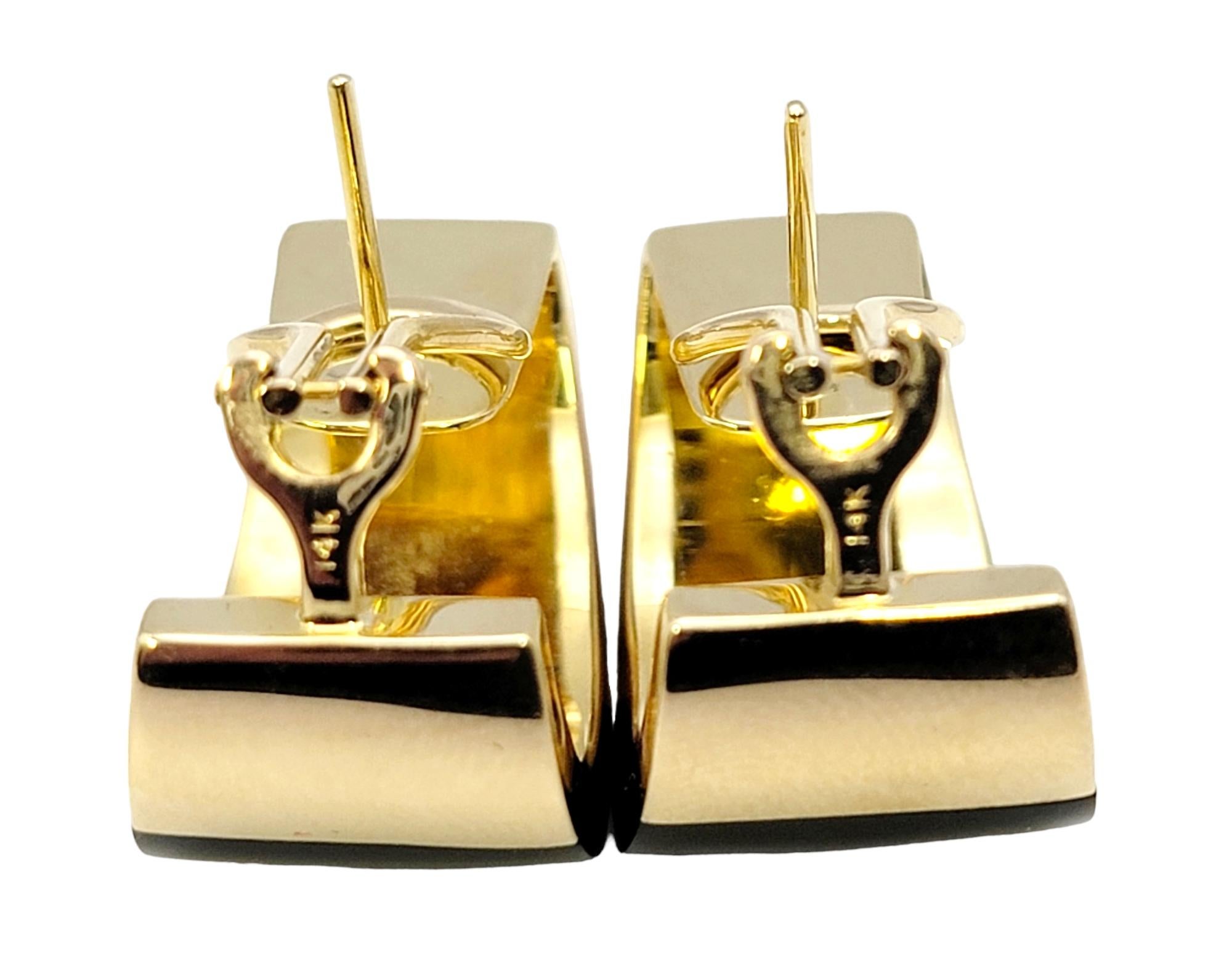 Boucles d'oreilles en or 14 carats avec incrustation de diamants et de pierres précieuses en mosaïque de Asch Grossbardt en vente 7