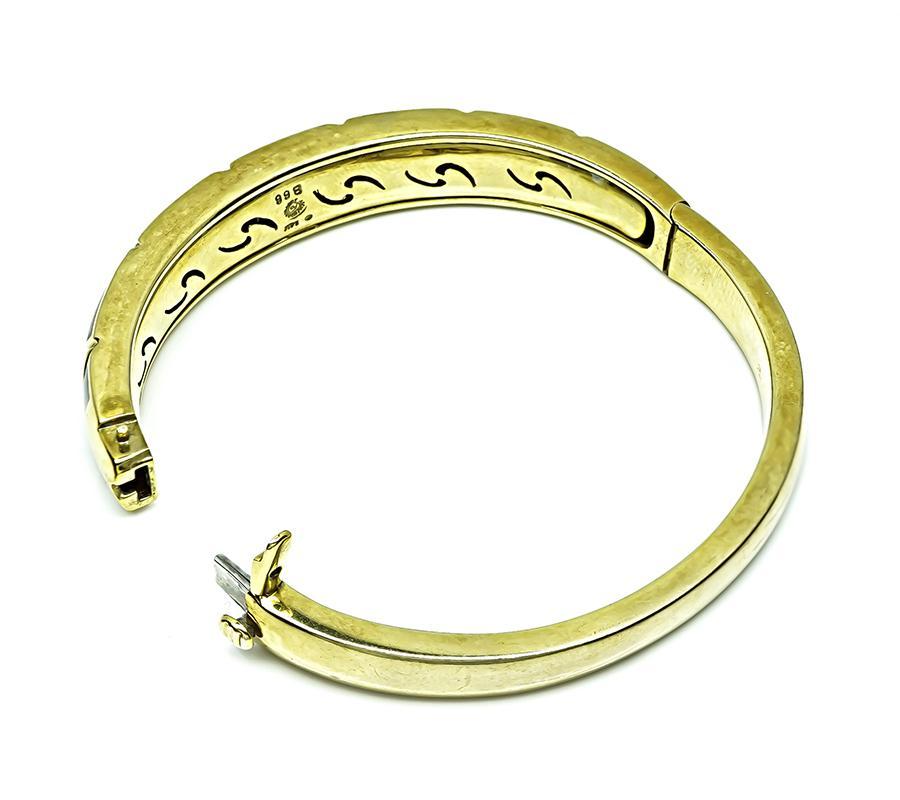 Taglio trillion Bracciale in oro con intarsio di pietre multiple Asch Grossbardt in vendita