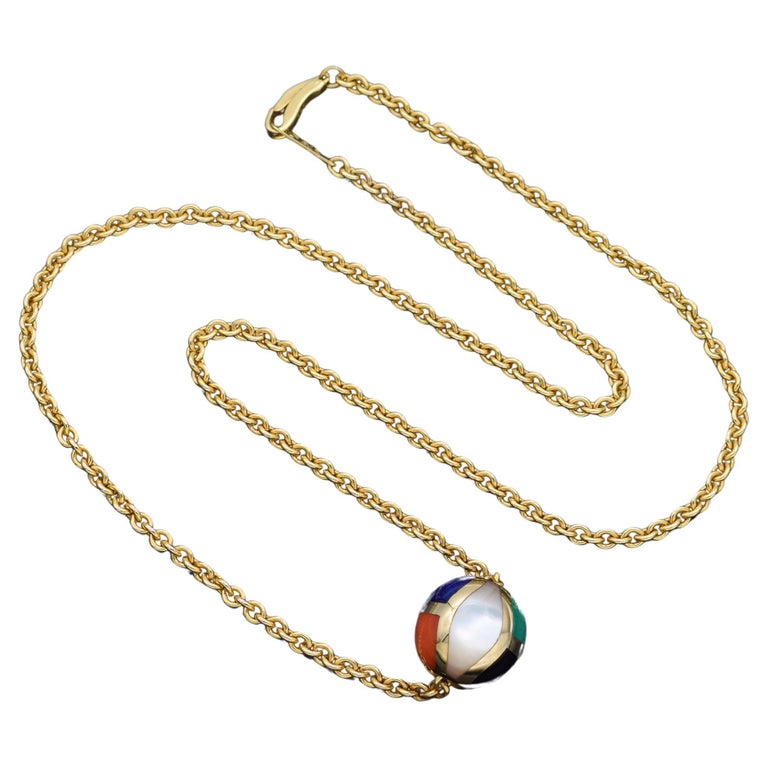 LV Large Pendant, White Gold & Rainbow Gemstones - Categories