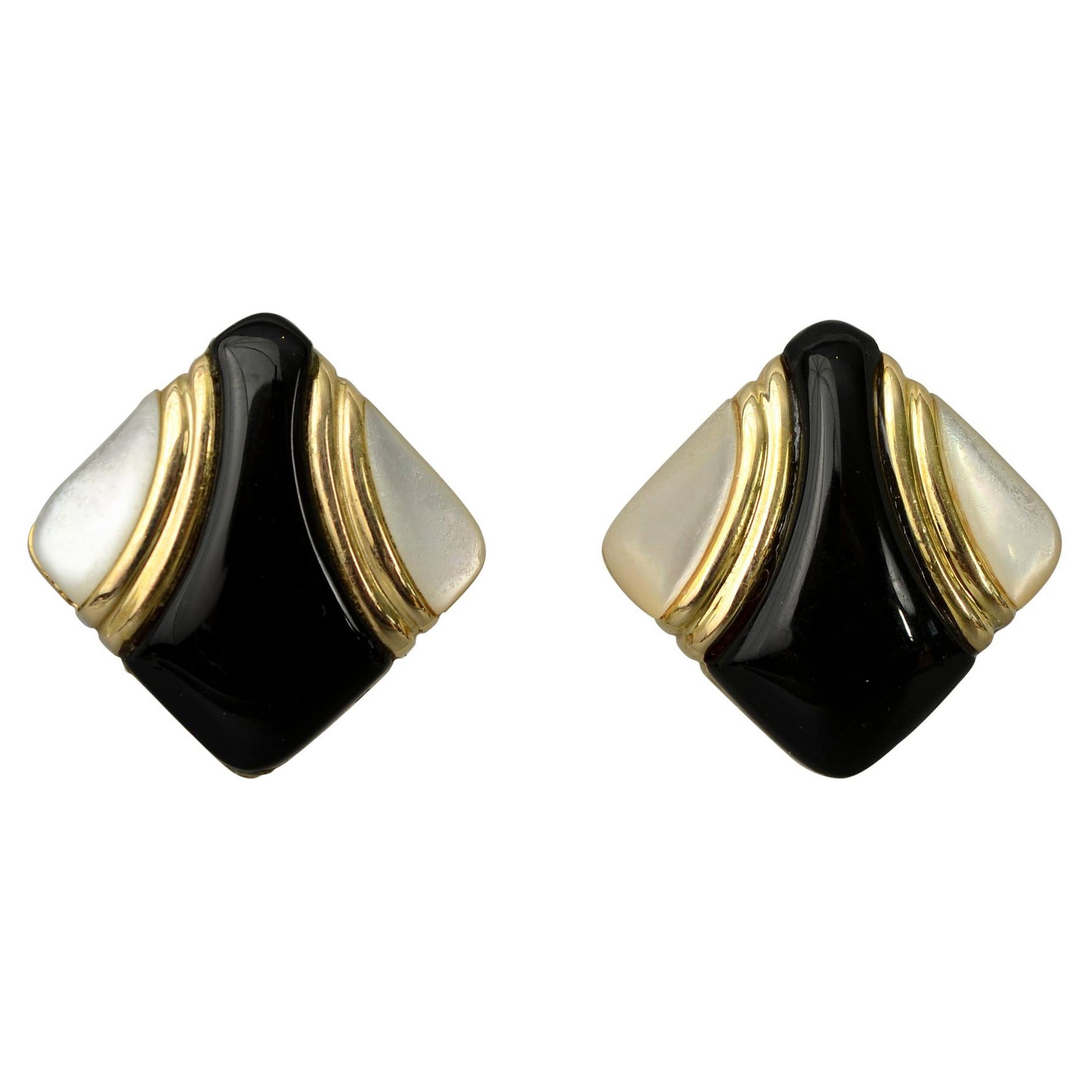Pendientes Asch Grossbardt de ónice y nácar