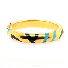 Asch Grossbardt Bracelet en opale, onyx noir et or