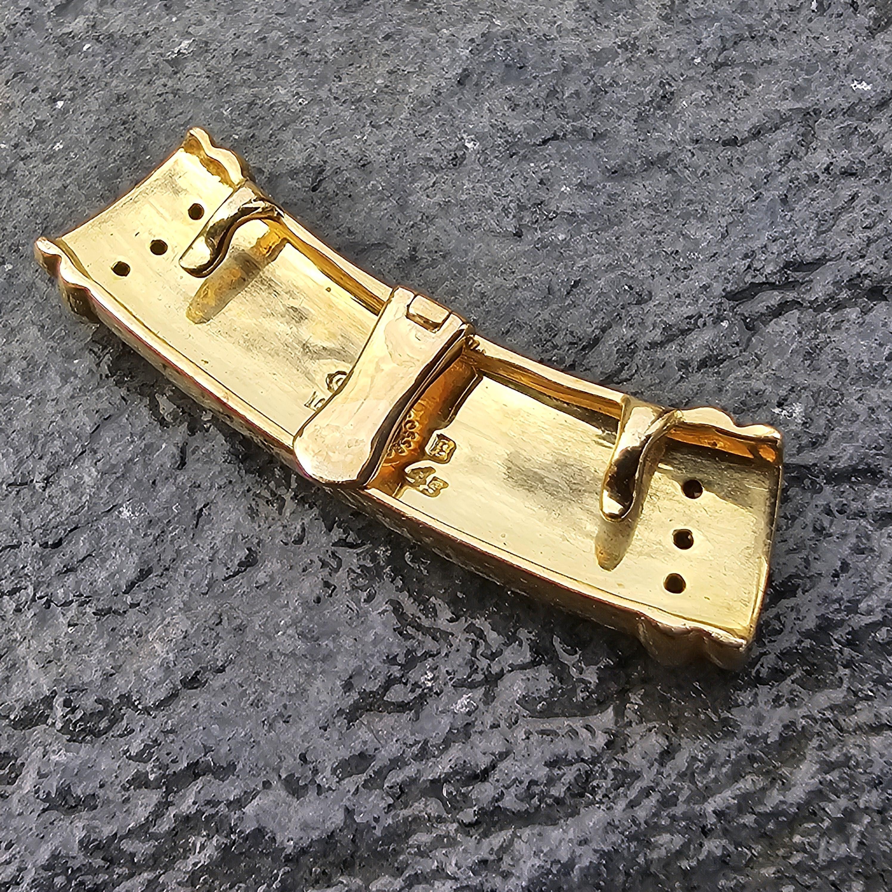 Asch Grossbardt pendentif coulissant or jaune 14k diamant nacre perle onyx 13.3g en vente 3