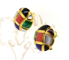 Asch-Grossboardt Multistone Gold Earrings