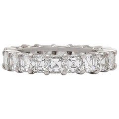 Ascher Cut Diamond and Platinum Eternity Band