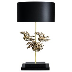 'Ascot' - Bronze sculptural table lamp. One of a kind