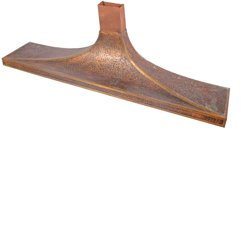 Ascribed Bruce Goff Copper Fireplace Vent Hood From Round House