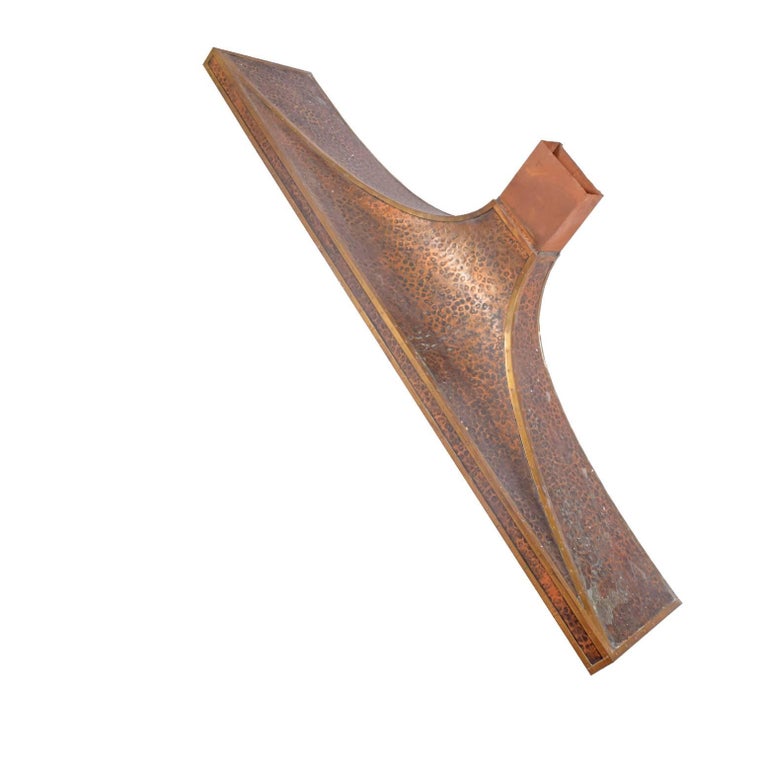Ascribed Bruce Goff Copper Fireplace Vent Hood From Round House