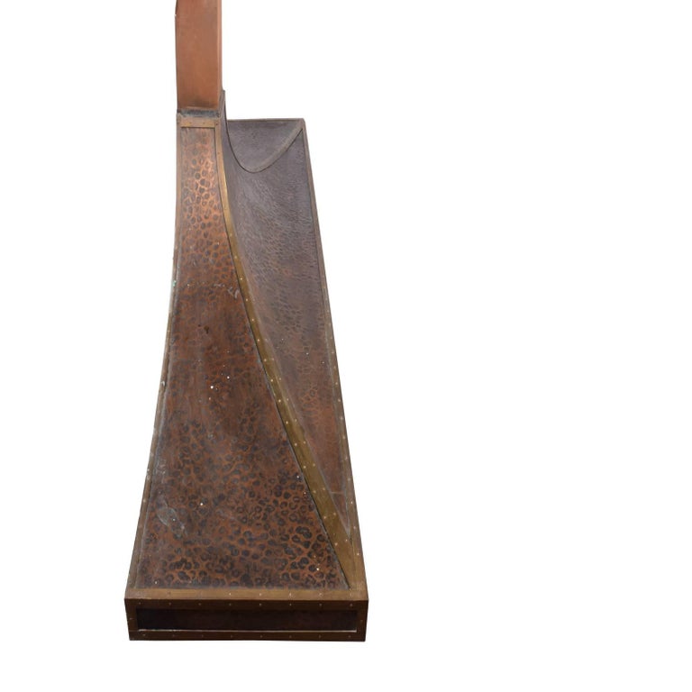 Ascribed Bruce Goff Copper Fireplace Vent Hood From Round House