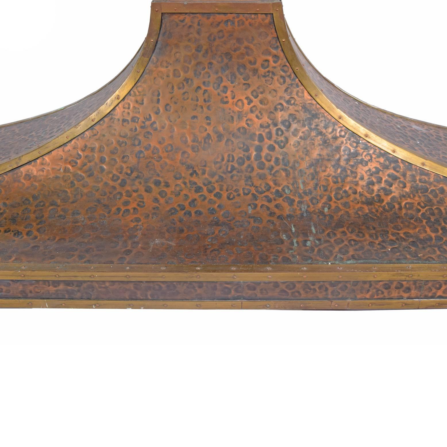 Modern  Ascribed Bruce Goff Copper Fireplace Vent-Hood from Round House Dallas For Sale