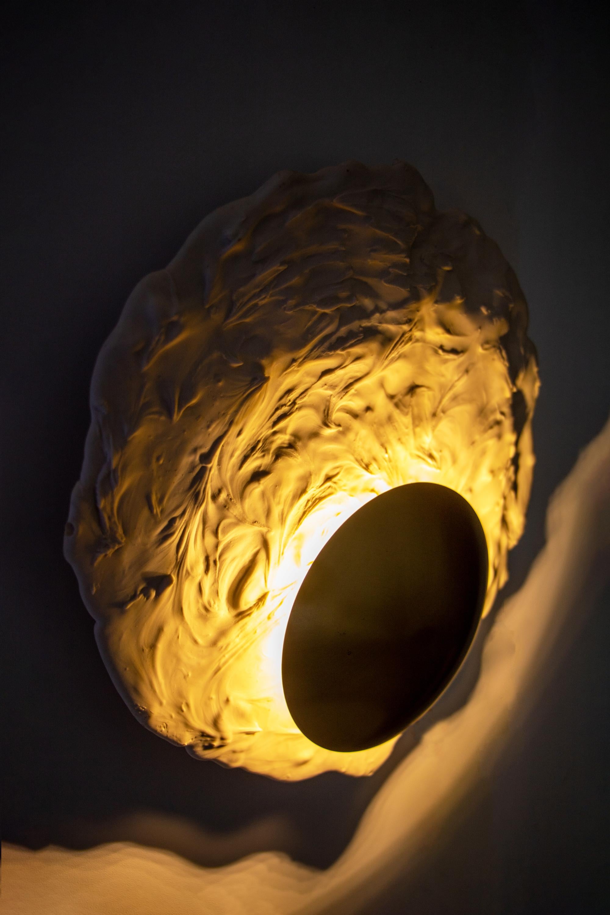 Asea 9 Porcelain Sconce, Wall Light handmade by Ceren Gurkan For Sale 1
