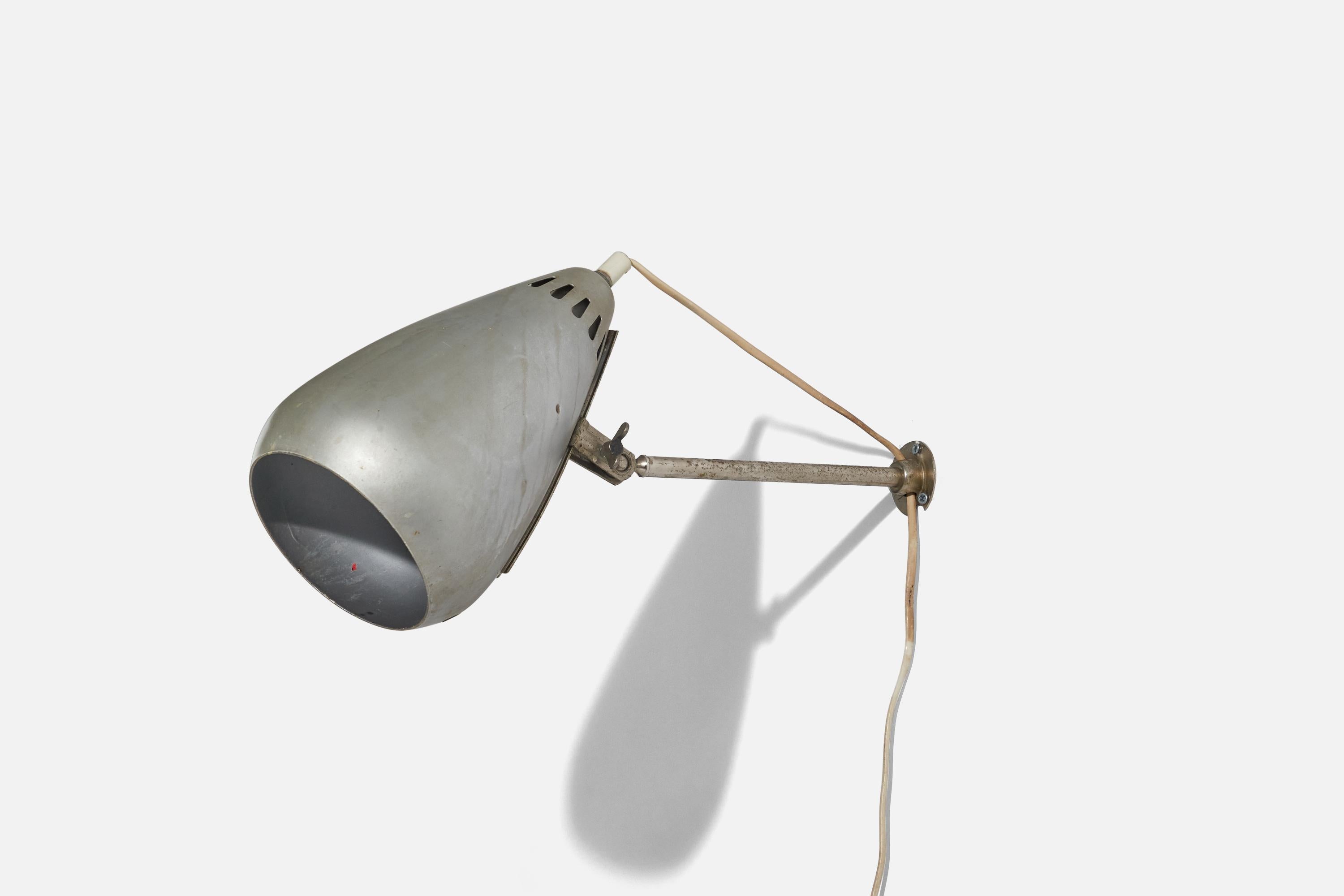 Mid-20th Century ASEA, Adjustable Sconce, Metal, Sweden, 1930s For Sale