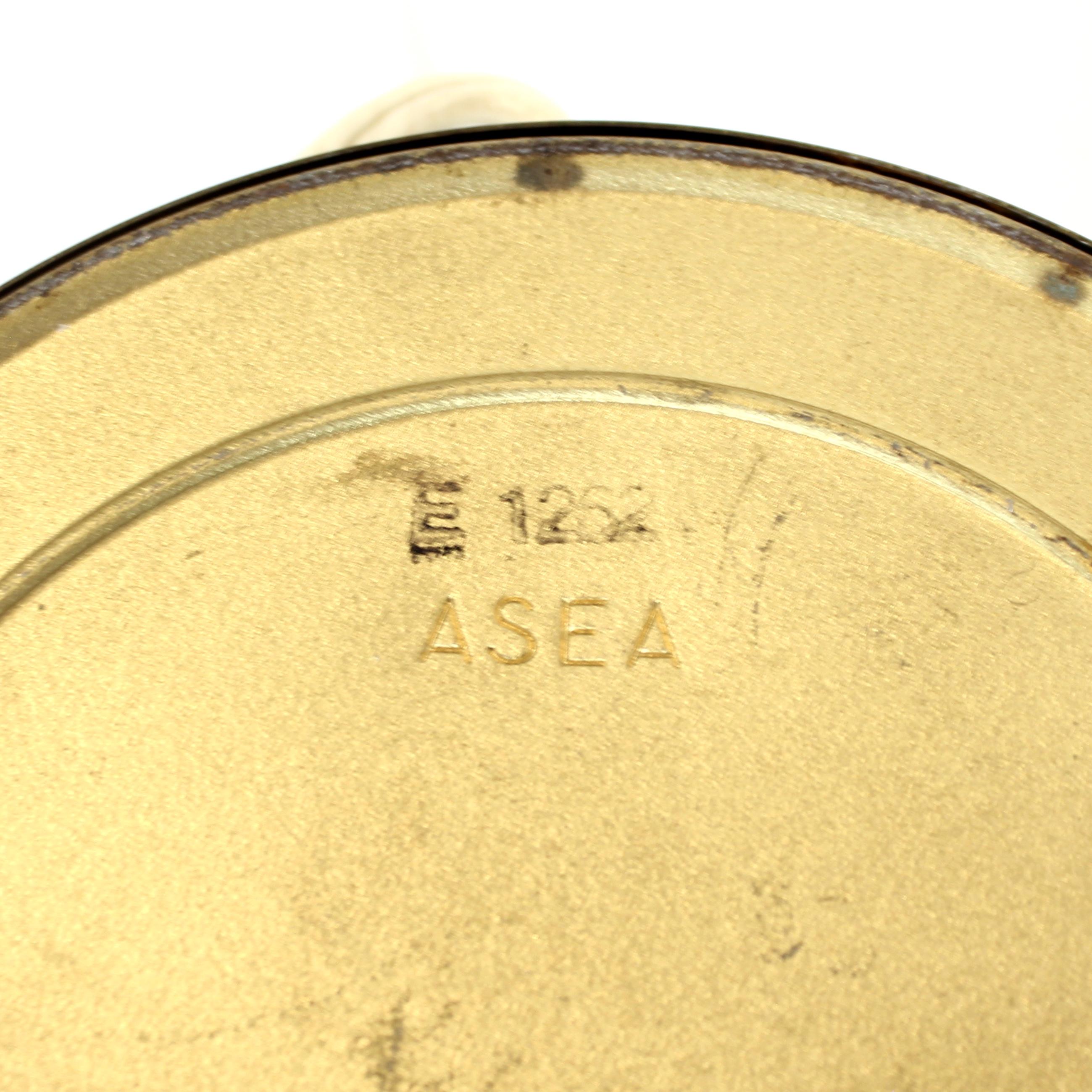 ASEA, Messing und Teakholz Schreibtisch / Tischlampe, 1950er Jahre im Angebot 6