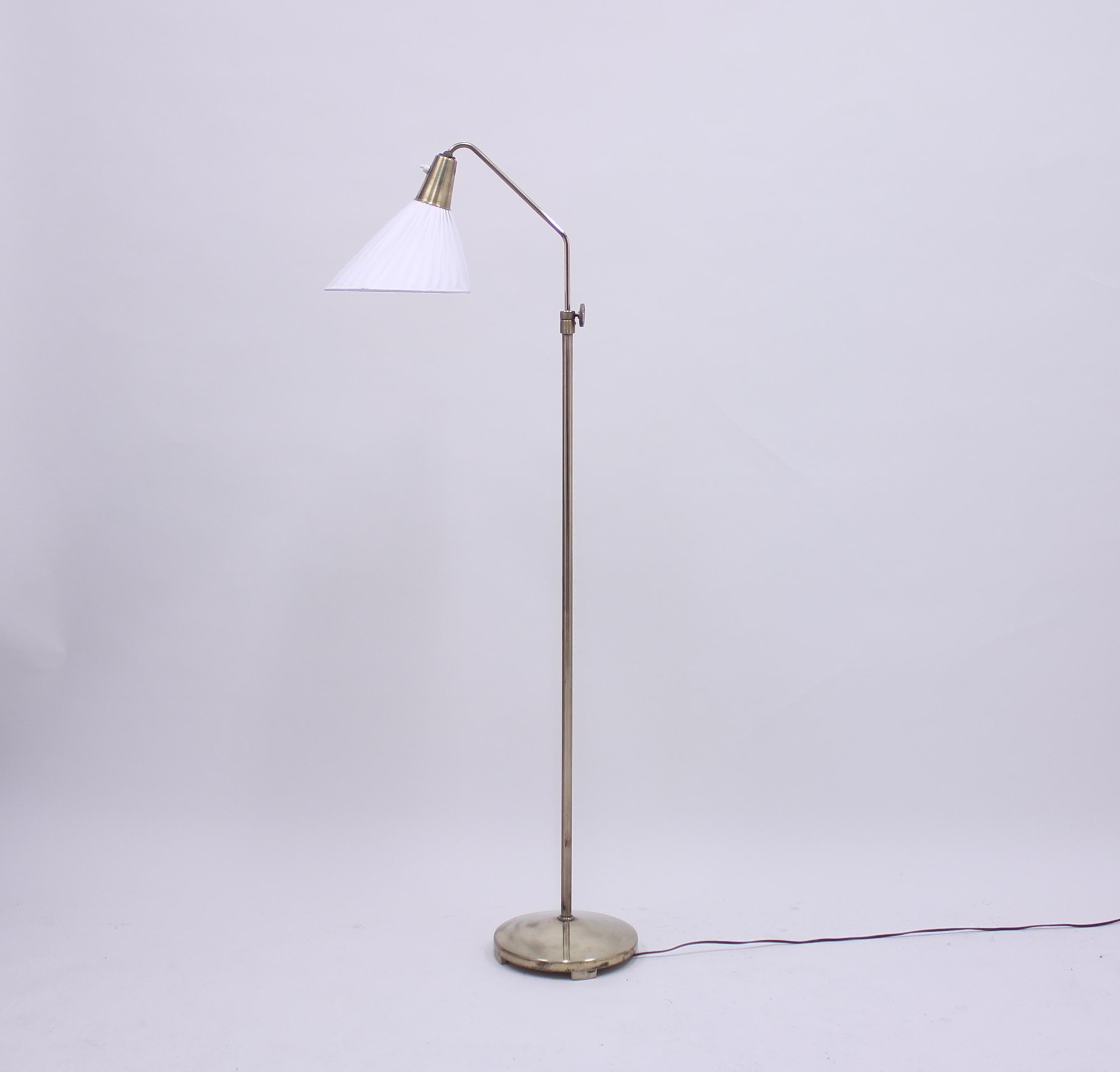 20th Century ASEA, Brass Floor Lamp, Attributed to Hans Bergström, 1950s