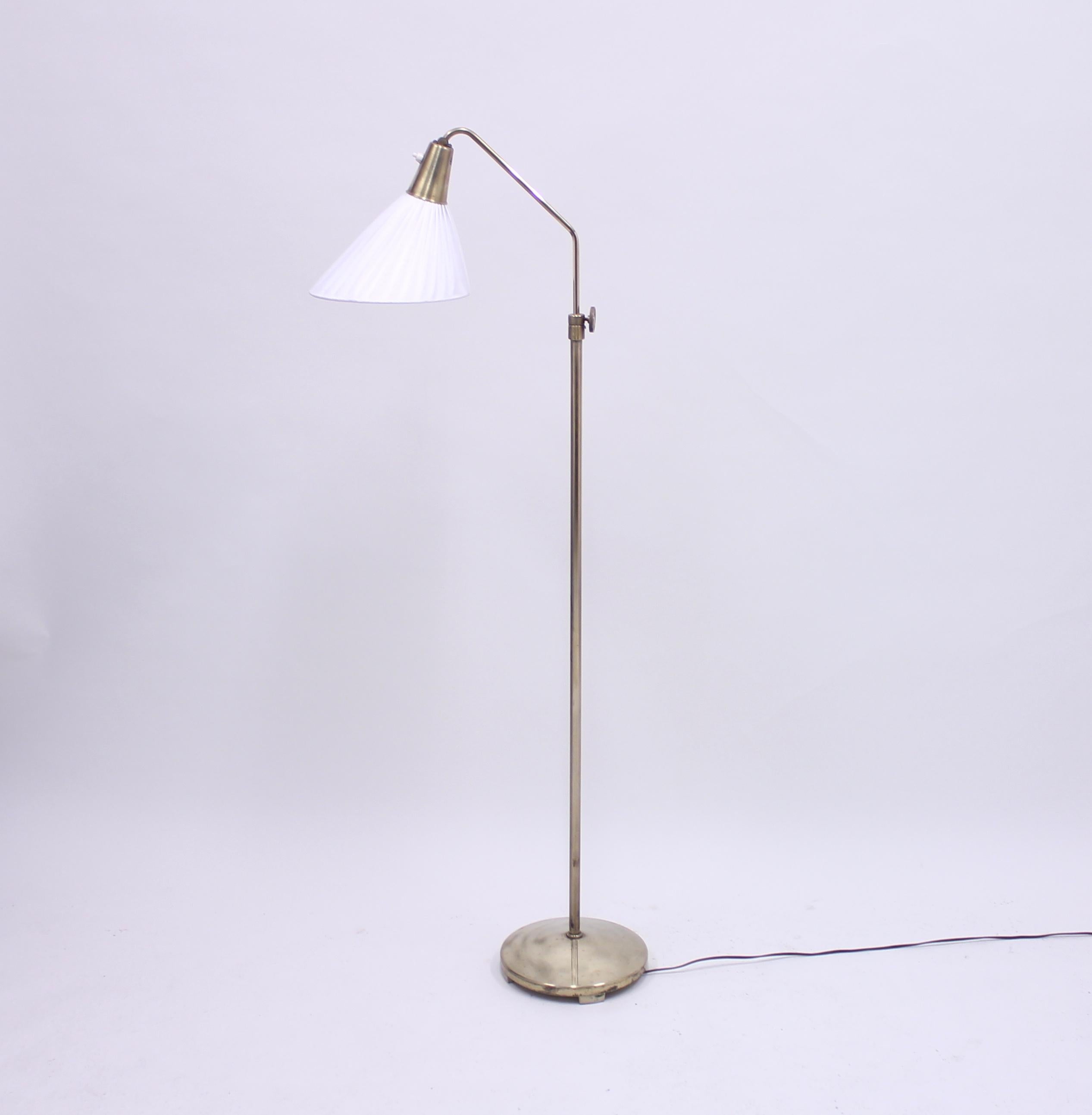 ASEA, Brass Floor Lamp, Attributed to Hans Bergström, 1950s 1