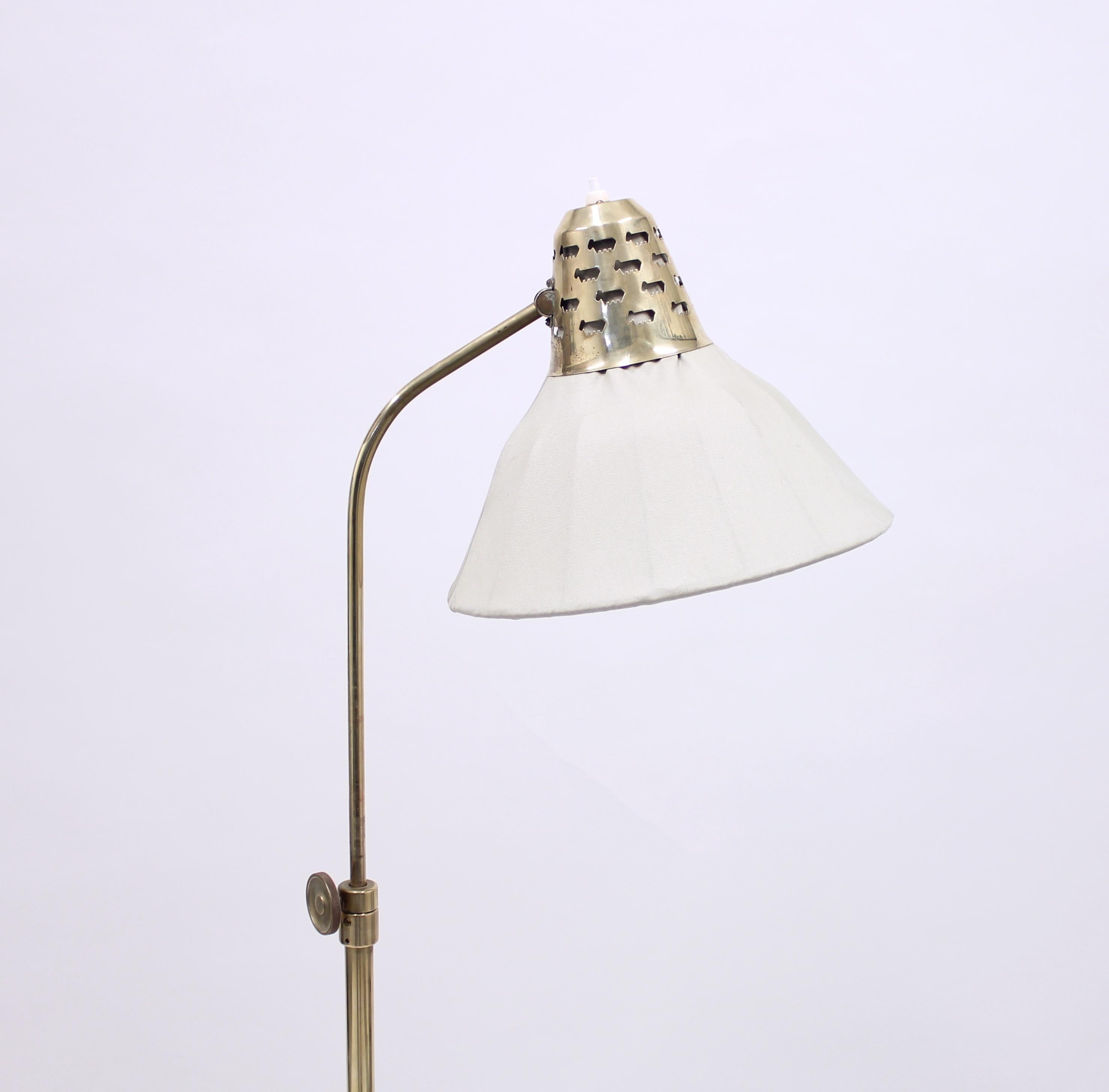 ASEA Brass Floor Lamp, Attributed to Hans Bergström, 1950s 4