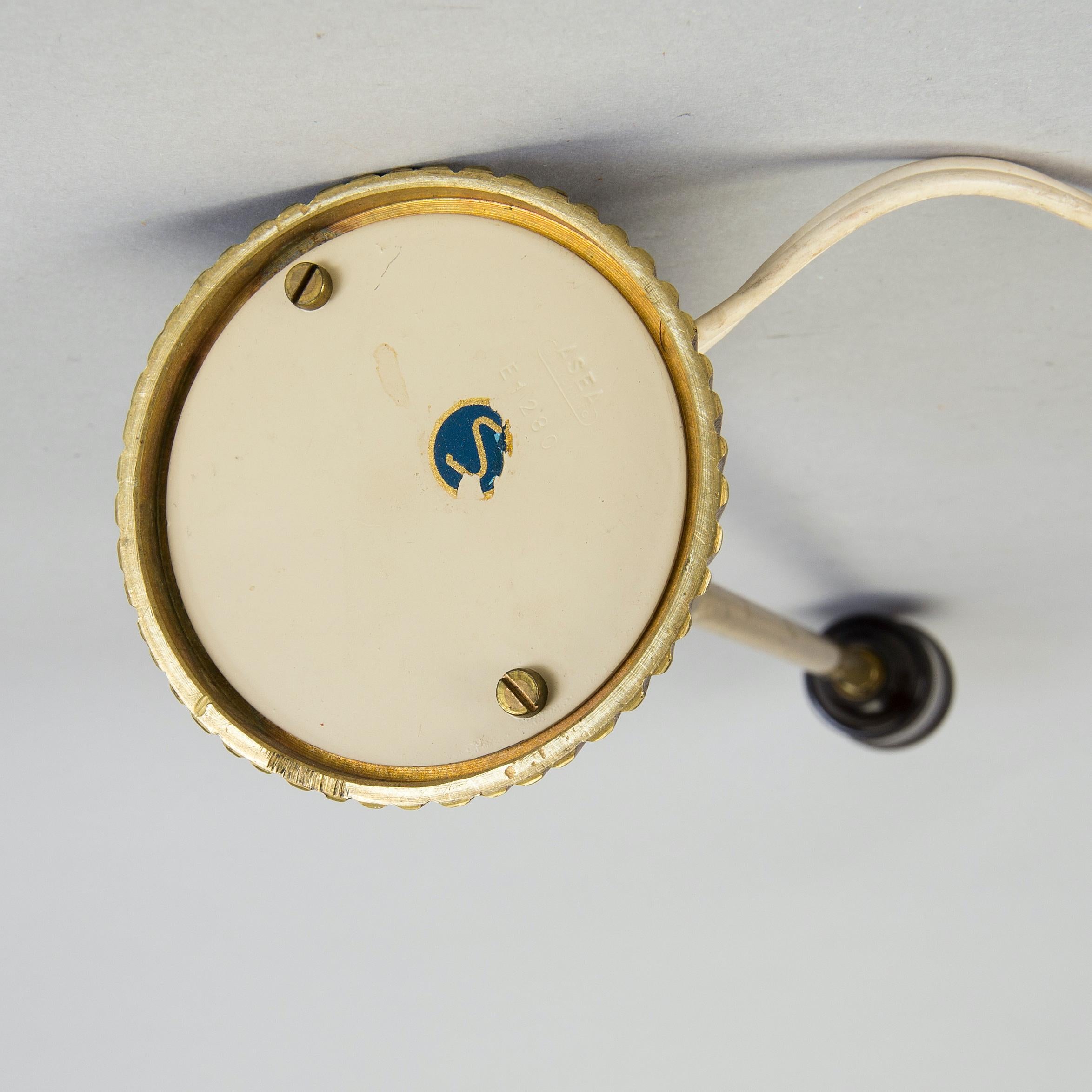 Mid-Century Modern Lampe ASEA en bronze coulé de Sonja Katzin, Suède, 1960 en vente