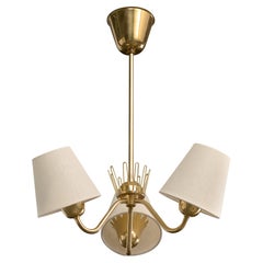 ASEA, Araña, Latón, Tela, Suecia, Años 1940