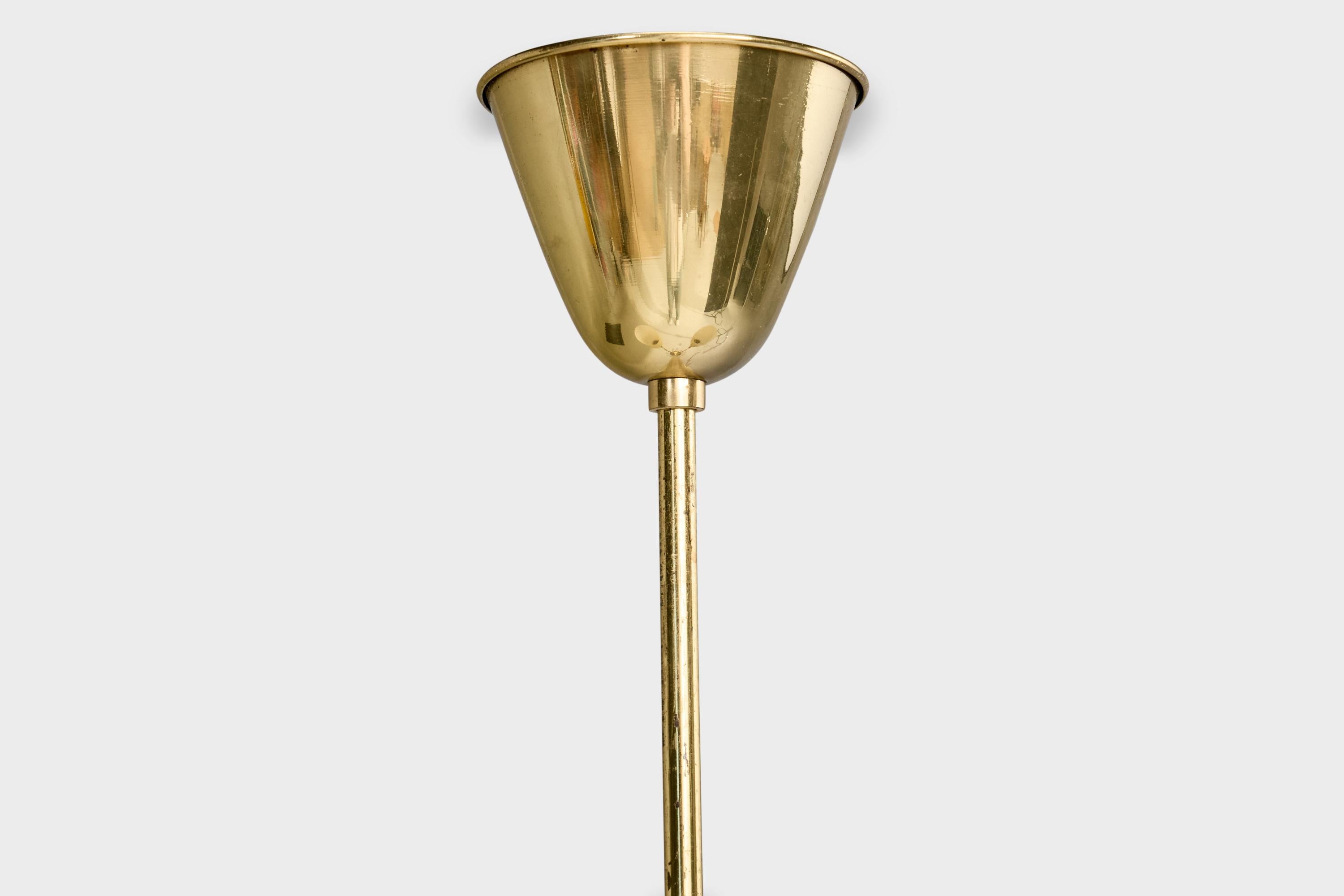 ASEA, lustre, laiton, verre, Suède, années 1940 en vente 3