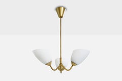 ASEA, lustre, laiton, verre, Suède, années 1950