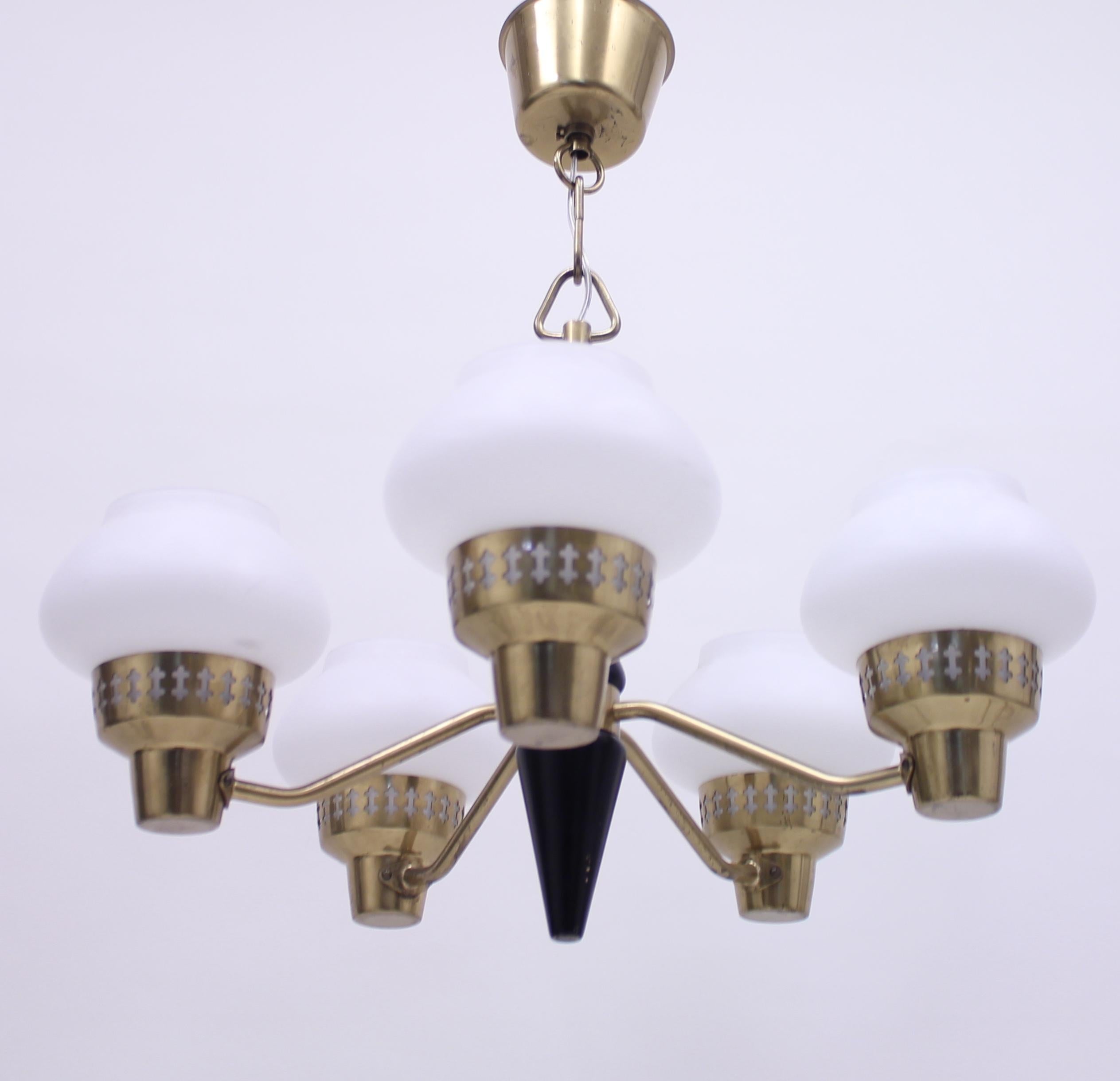 ASEA Five-Light Ceiling Lamp, 1950s 4