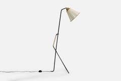 ASEA, Stehleuchte, Metall, Messing, Stoff, Gummi, Schweden, 1950er Jahre