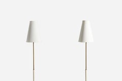 ASEA, Floor Lamps, Brass, Brass, Lacquered Metal, Sweden, 1970s