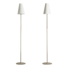 ASEA, Floor Lamps, Brass, Brass, Lacquered Metal, Sweden, 1970s