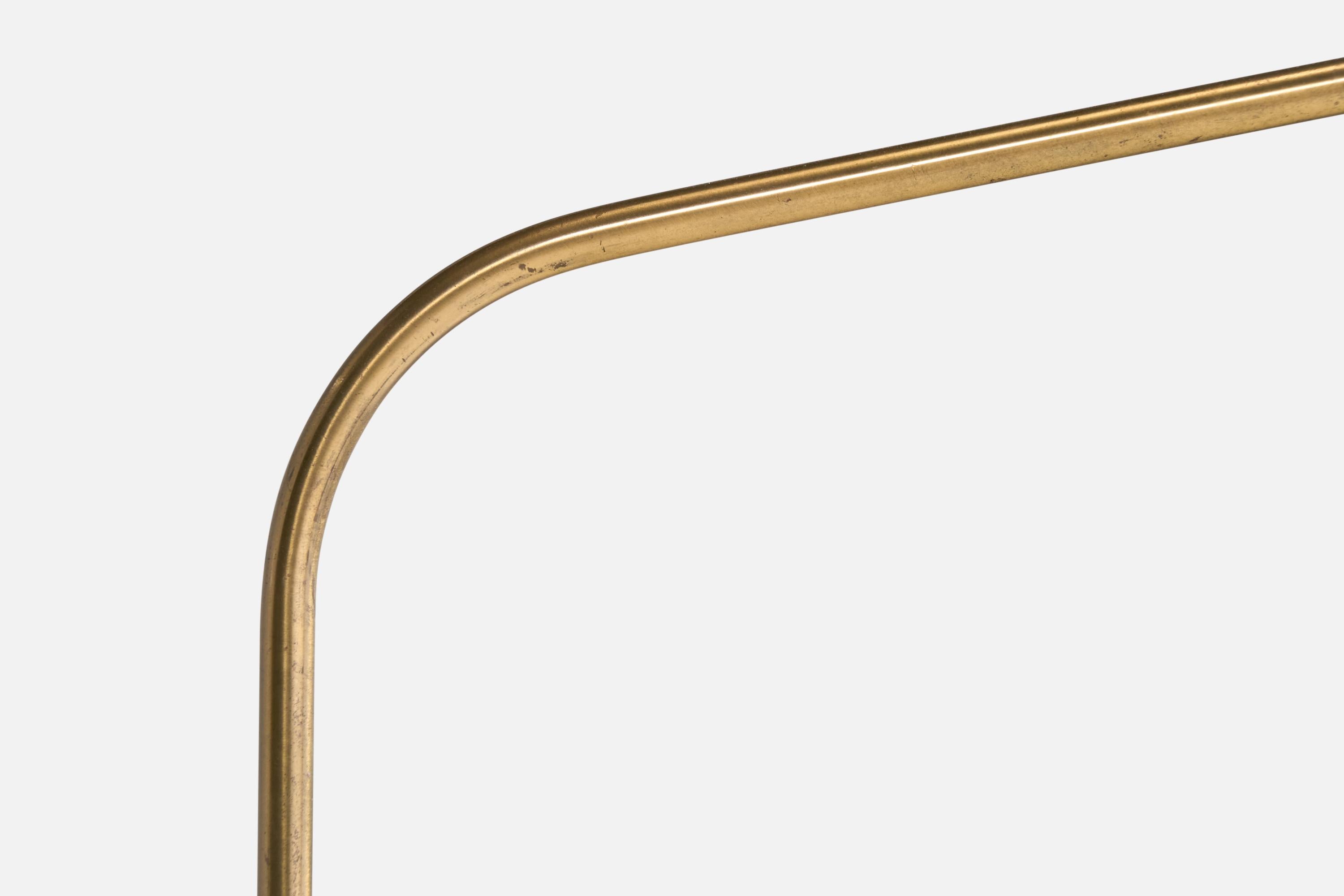 ASEA, Floor Lamps, Brass, Fabric, Sweden, 1950s 3