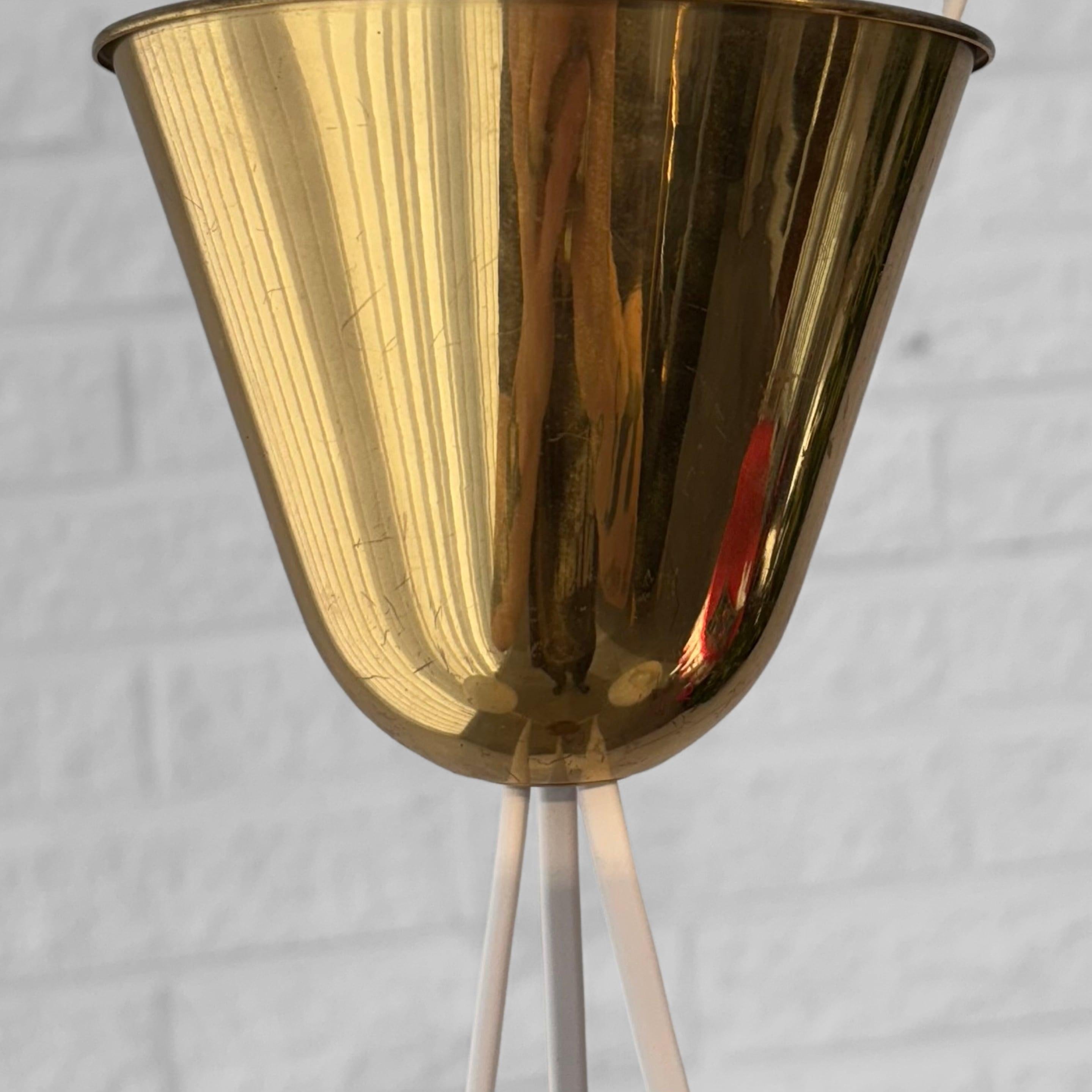 ASEA mid century chandelier, brass oak & opal glass, Sweden, 1950s 5