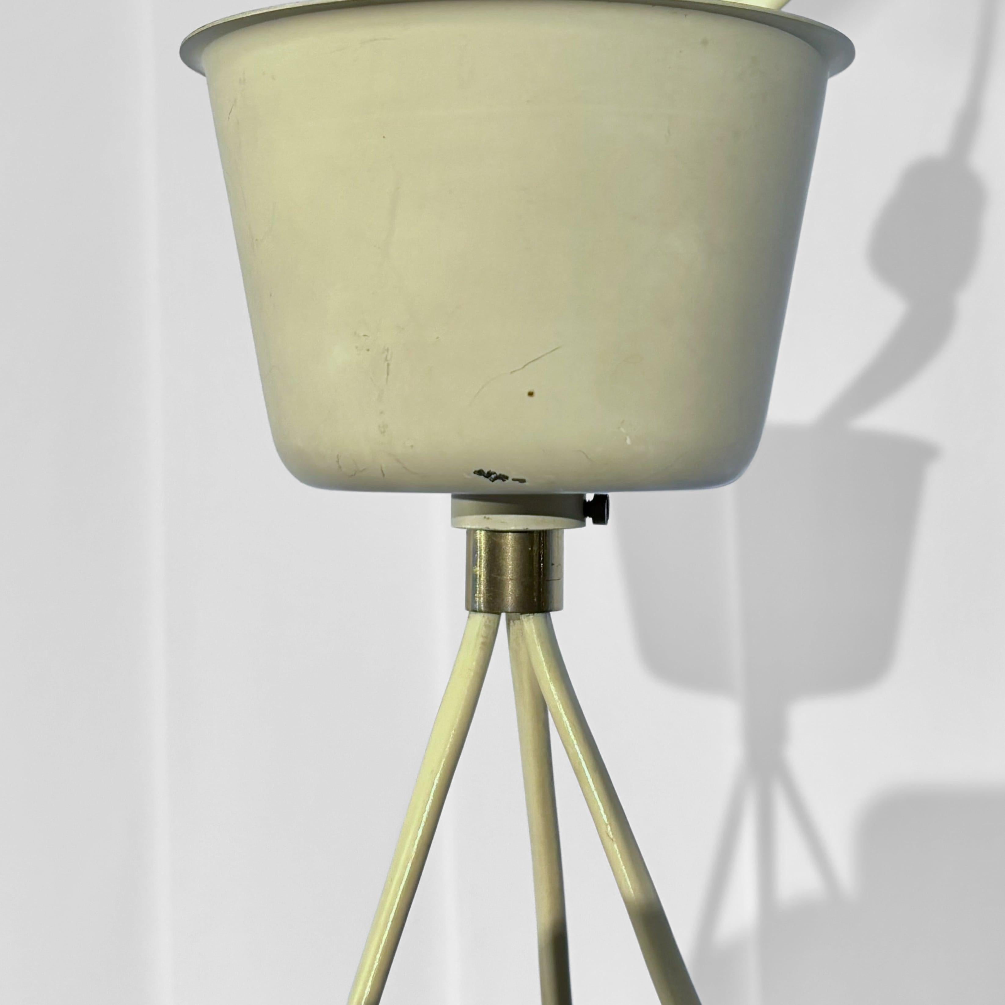 ASEA mid century chandelier pendant lamp, brass & stripy textile, Sweden, 1950s 7