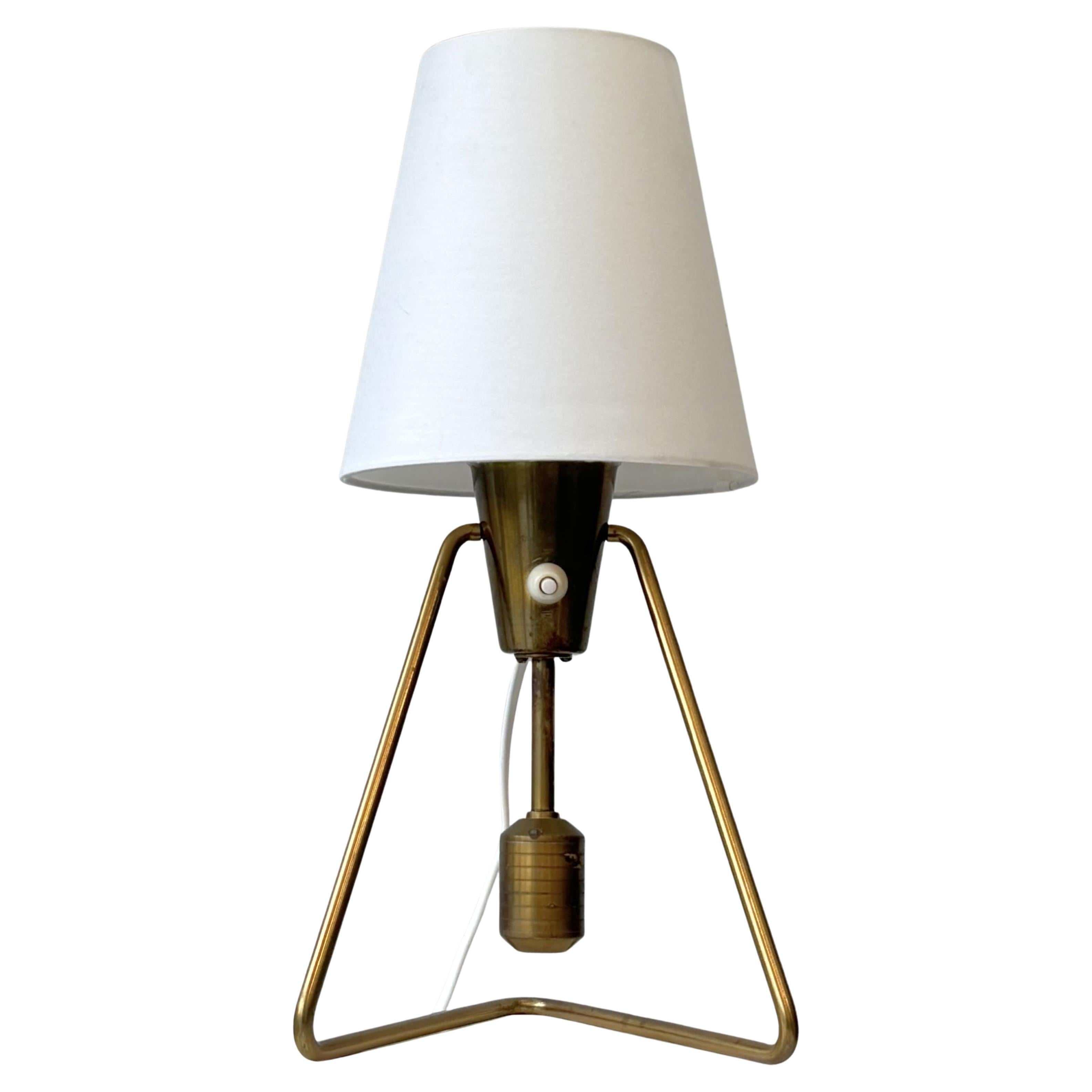 ASEA, modernist table lamp E1145, brass, Scandinavian design, Sweden, 1950s