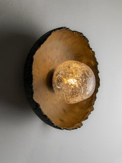 ASEA No. 12 Moss Sculptural Wall Light in Stoneware and Hand-blown Glass