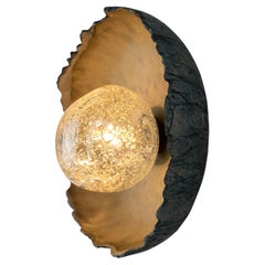 ASEA No. 12 Moss Sculptural Wall Light in Stoneware and Hand-blown Glass