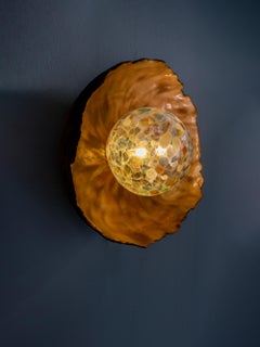 ASEA No. 12 Sand Sculptural Wall Light in Stoneware and Hand-blown Glass