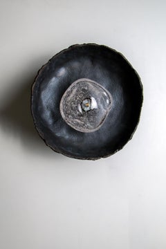 ASEA No. 12 Sculptural Wall Light in Stoneware and Hand-blown Glass