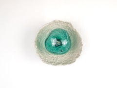 ASEA No. 16 Green Sculptural Wall Light in Stoneware and Hand-blown Glass