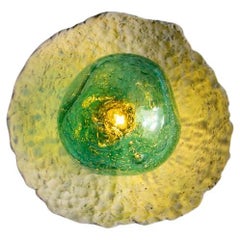 ASEA No. 16 Green Sculptural Wall Light in Stoneware and Hand-blown Glass
