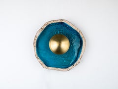 ASEA No. 18 Blue Wall Light in Stoneware and Metal