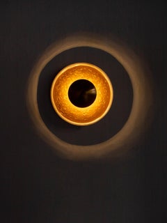 ASEA No. 19 Lampe murale ambrée en grès et métal