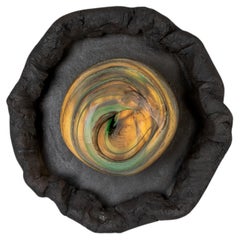 ASEA No. 27 Sculptural Wall Light in Stoneware and Hand-blown Glass